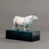 White Park Bull (Ash Nik-Nak - Miniature, Bronze) by Kelly John